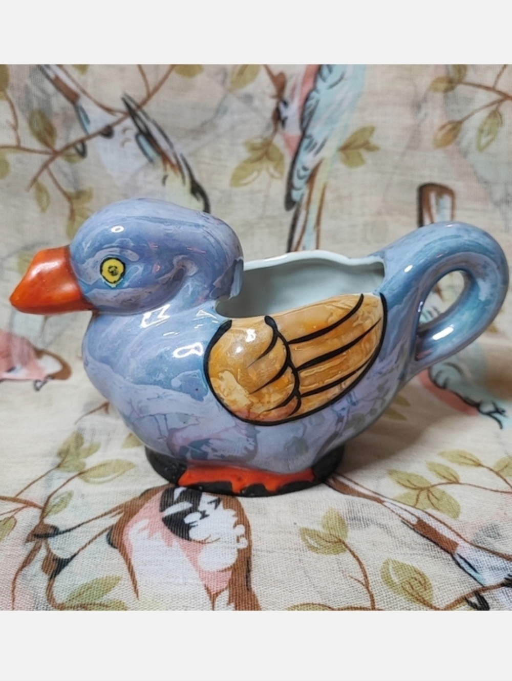 Lusterware Lustreware Figural Duck Whimsical Creamer Pitcher Vintage Japan